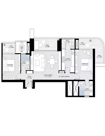 BPTP Amstroia Verti Greens Floor Plan